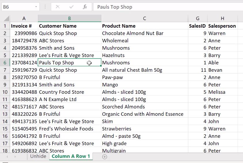 How to unhide columns in Excel 13 How to unhide columns in Excel 13