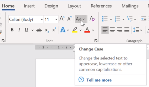 Change case button upper case without formulas